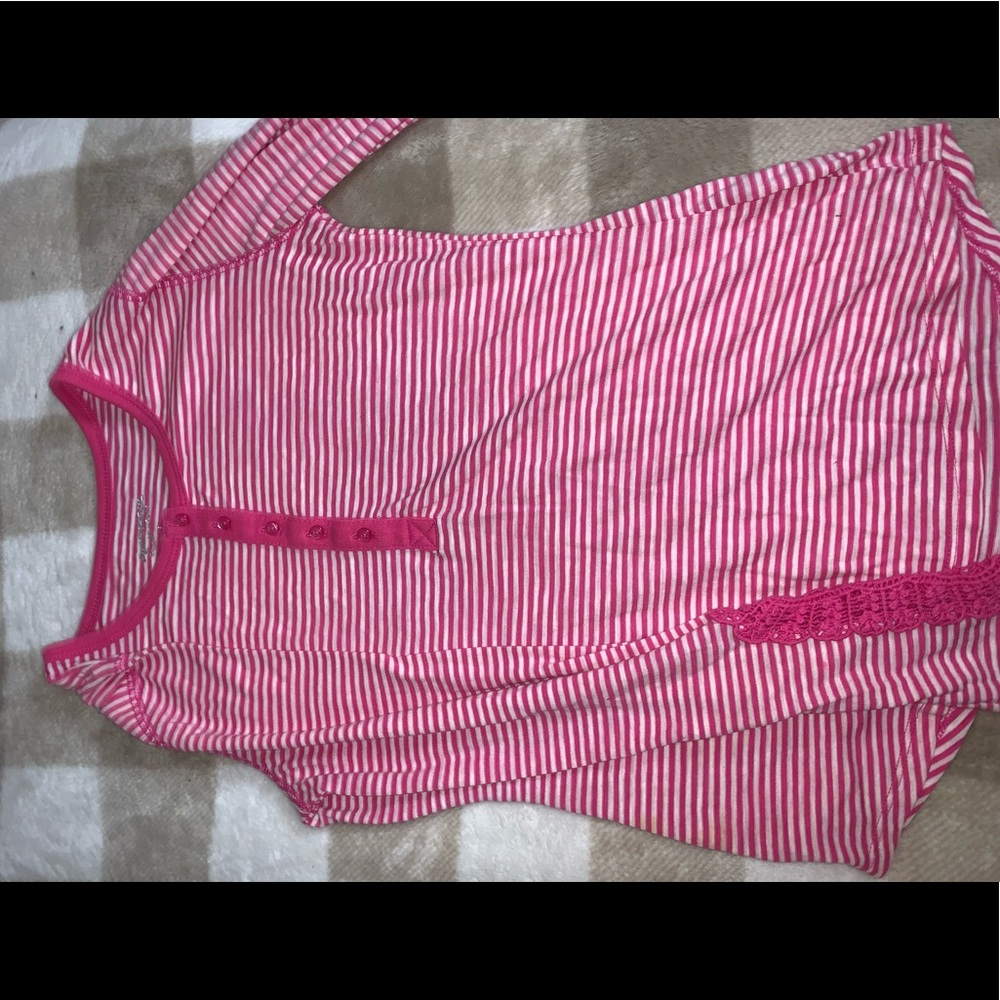 Stripped pink and white shirt